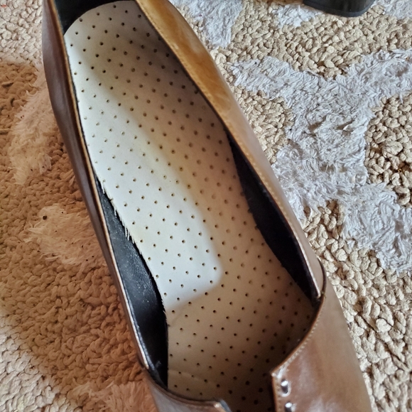 Mezlan Genuine Leather Pumps Womens 8M👠 Brown, Comfort Vamp Made Spain Heels👠 - Picture 11 of 14